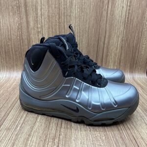 Nike Air Bakin Posit Foamposite Metallic Pewter 2017 618056-002 Men's Size 8
